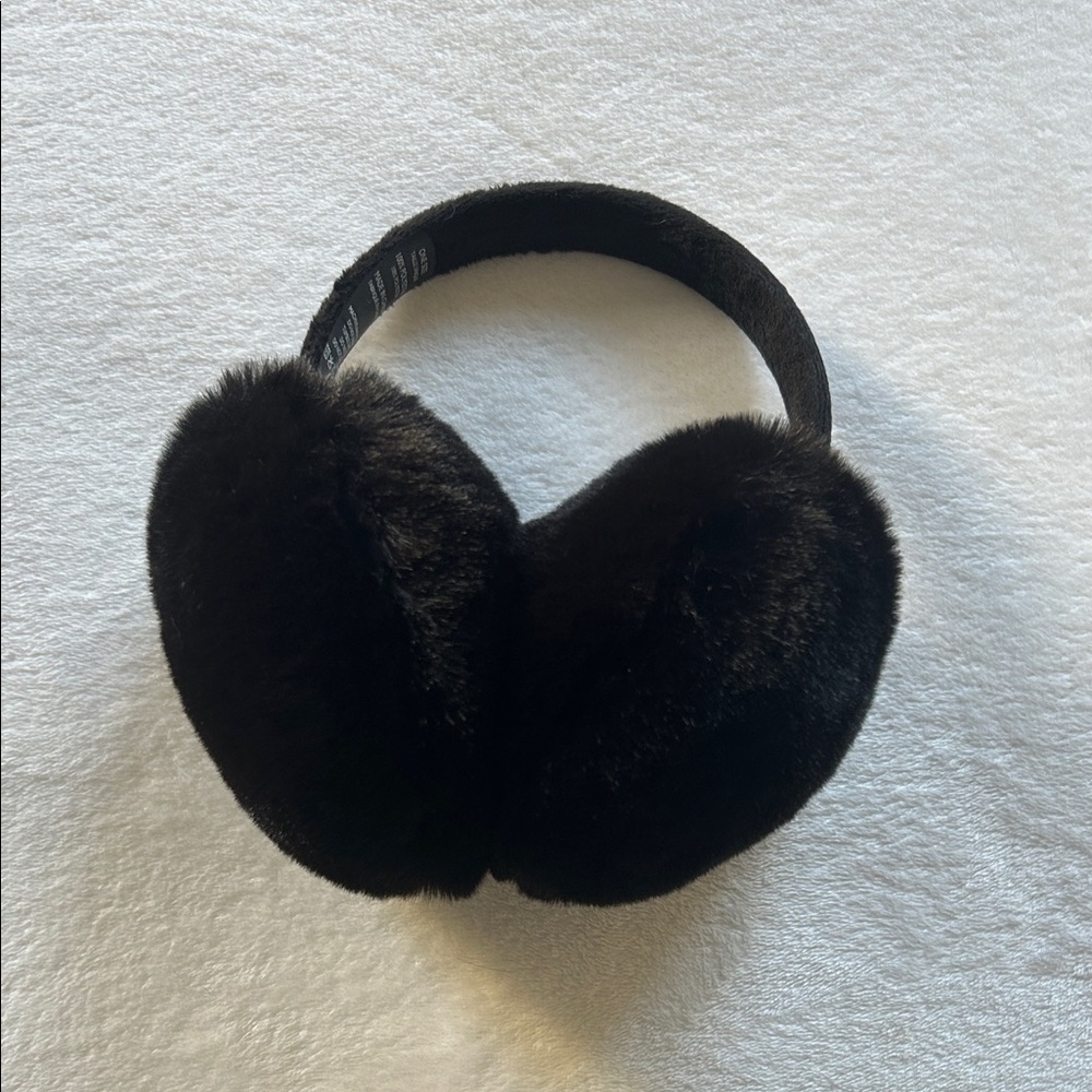 Black Furry Earmuffs
